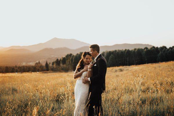 Travis and Lindsey on their wedding day.