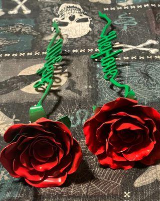 Made by hand metal roses