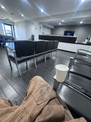 Me waiting to be waited.