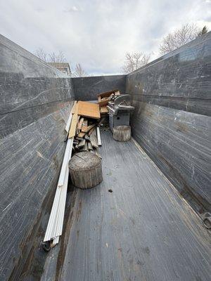 Plenty of room in a 16sq yard bin