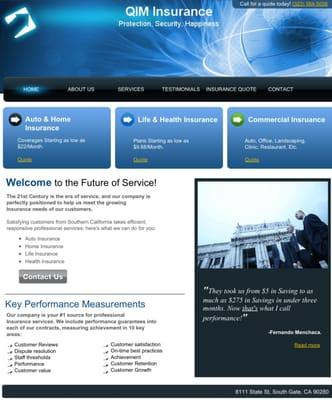 QIM Insurance Website