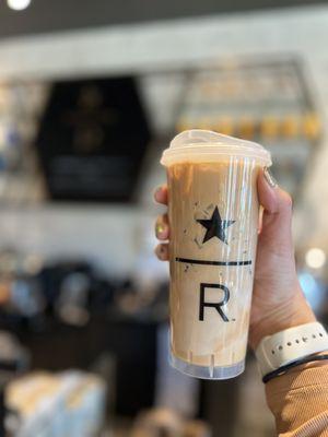 Grande Iced Hazelnut Bianco Latte (~$6)