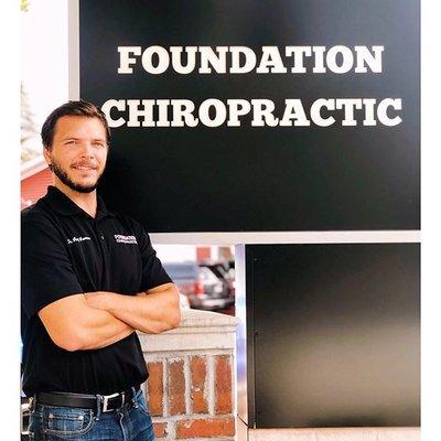 Dr. Geoff Guarino at his Chiropractic clinic in Wexford, PA.