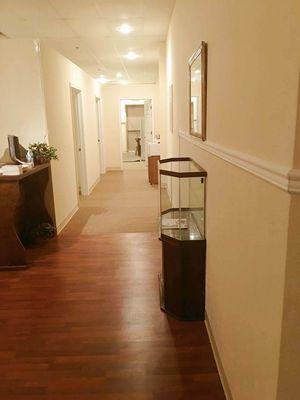 Reception and hallway leading to the rooms