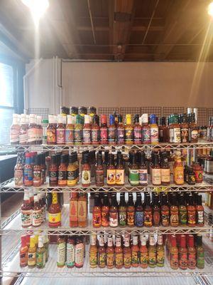 Nice selection of hot sauces