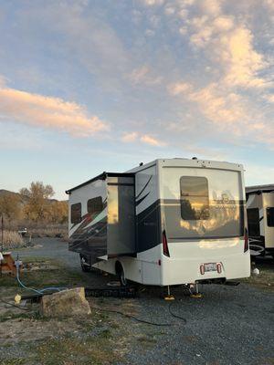 The RV that was winterized today, not pictured at the repair facility