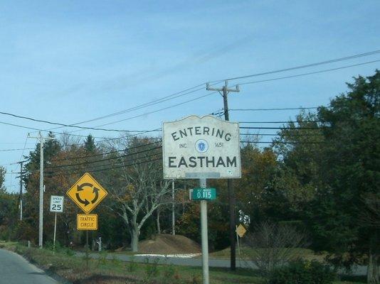 Entering Eastham sign from Orleans.
