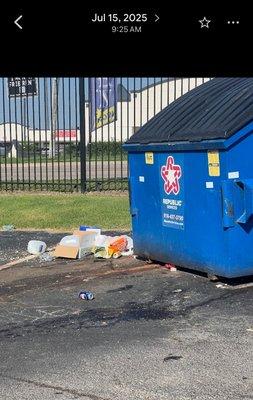 Nasty trash and ignored maintenance duties throughout complex