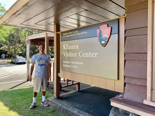 Why not...grabbing a photo with the VC sign, lol.