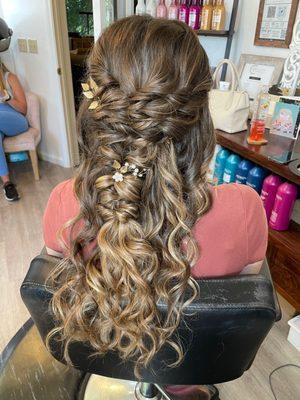 Bridal trial with the caramel balayage