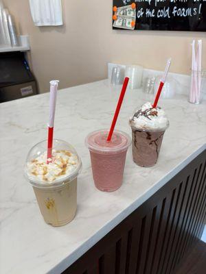 Cold drinks on a hot day.