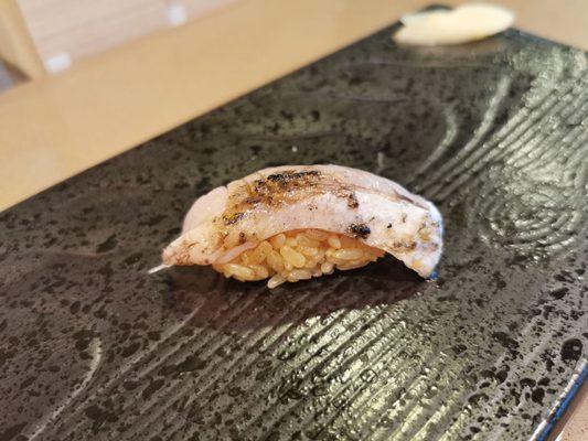 Akamustsu, Cherry Blossoms Seaperch sealed with charcoal imported from Japan. THE BEST!