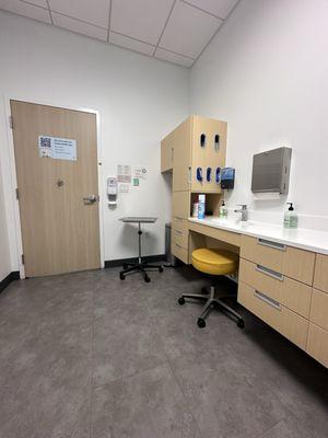 POV inside examination room