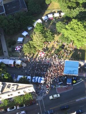 view from the balcony of the Lincoln Park Festival