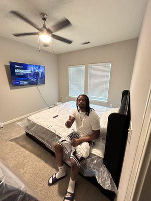 Mattress tailored to his needs.