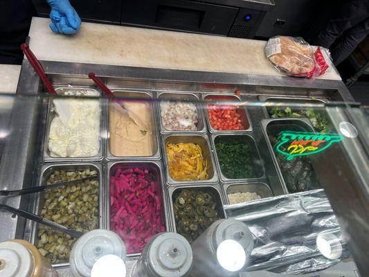 Shawarma sandwich additions