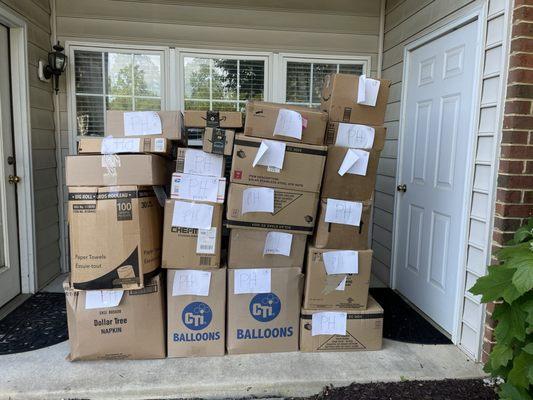 Boxes left and no communication from Green Drop