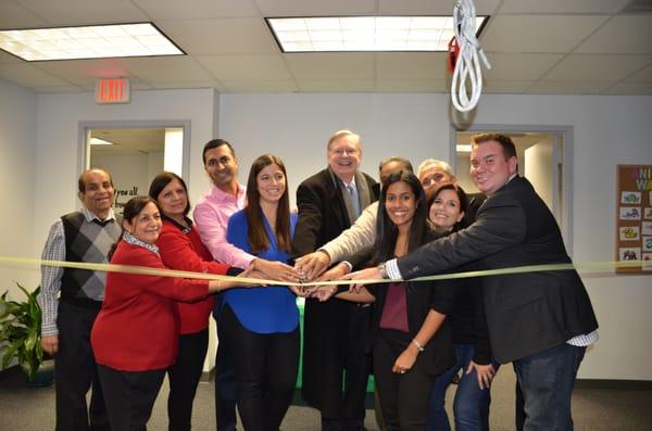 Ribbon Cutting with Stamford's Mayor David Martin