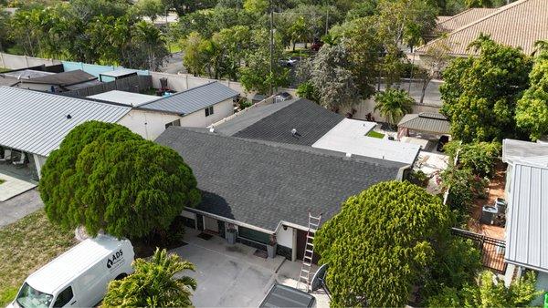 Completed Shingle and Flat Roof Replacement in Sunrise Florida