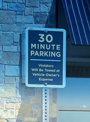 Parking sign