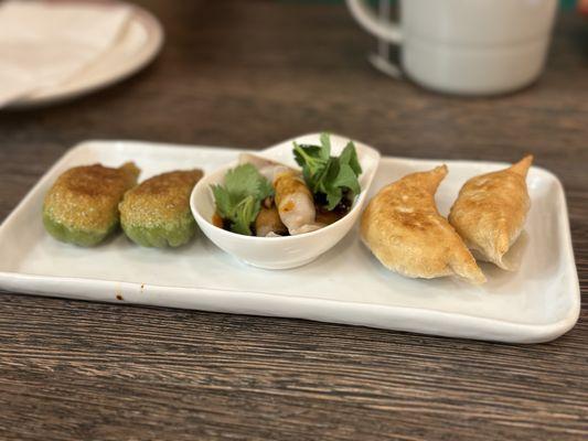 Dumpings tasting platter was yummy!