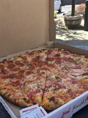 Half cheese half pepperoni