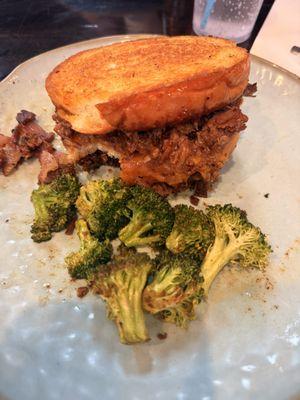Brisket Sandwich with Broccoli