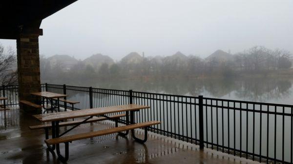 Pavilion view of pond