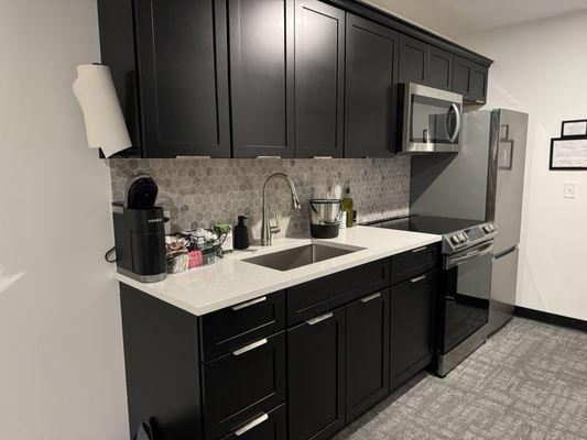 K-cup machine available in each room.