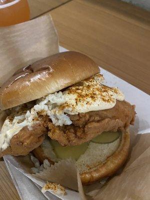 Crabby chicken sandwich