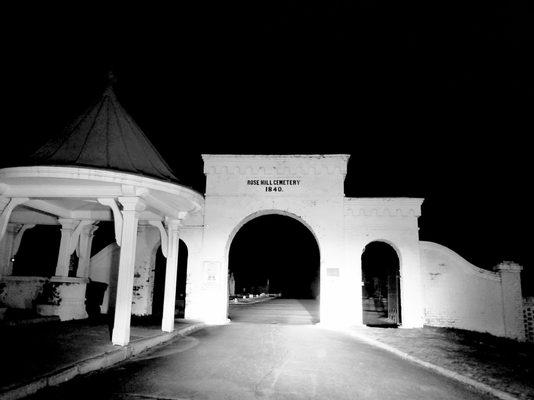 ROSE HILLS CEMETERY where it's said you can check in, but you can't check out muahahaha!