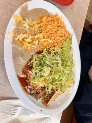 #5 enchilada & taco plate