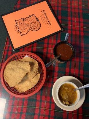 Soup, chips and salsa with every meal