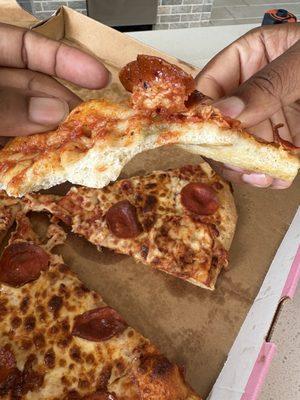 Moldy pizza