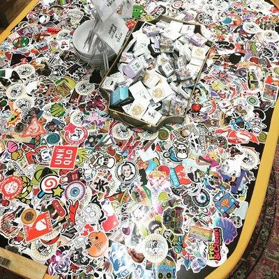 Over 6000 sticker on our Sticker Table!