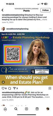 This marketing reached us from Venable Estate Planning