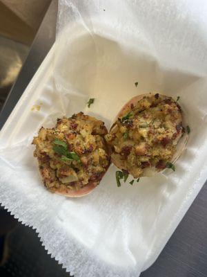 Spicy Stuffed Quahogs ($9)