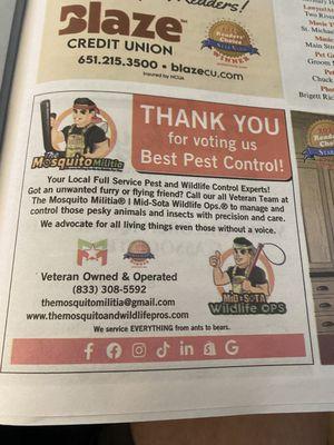 The Mosquito Militia & Mid-Sota Wildlife Ops