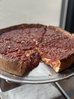Deep dish cheese, pizza