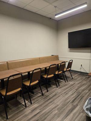 1 of the smaller karaoke rooms