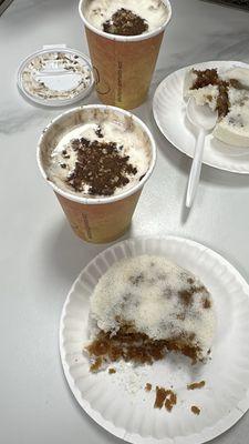 Malai tea with vapa pitha.
