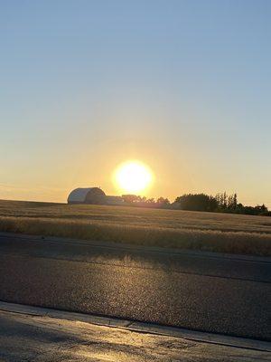 View from the station during sunset