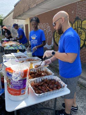 Homeless Community Outreach Every 4th Sat of each month. Providing hot meals, clothing, shoes, toiletries to homeless Community- Atlanta GA
