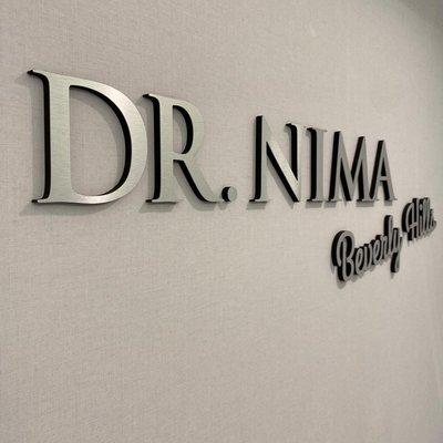 Brushed aluminum dimensional lobby sign