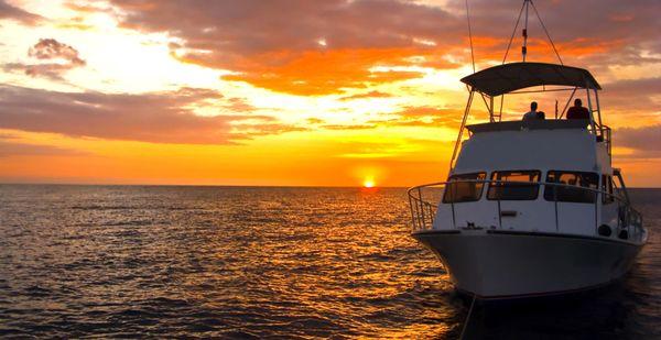 Sunset after diving.