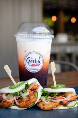 Thai tea and bao buns