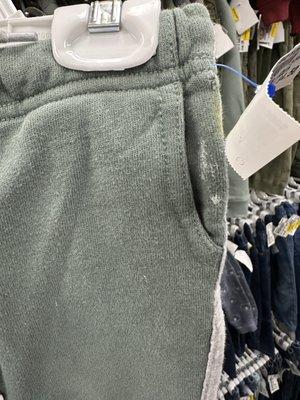 Crusty spot on a pair of pants