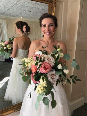 Photos of hair and makeup done by Liz and her team for our wedding. So pleased!