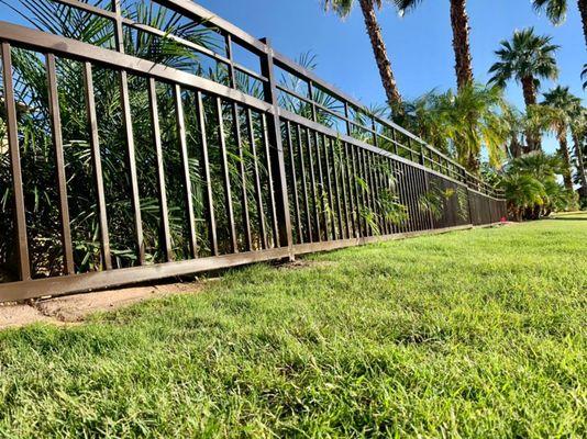 customized brown steel fence