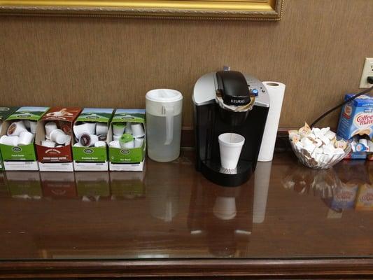 they have free coffee as in keurig